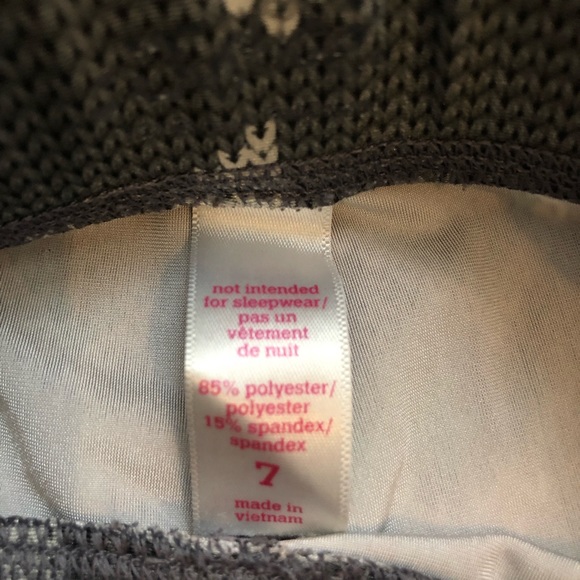 Girls size 7 sweater print leggings - Picture 4 of 4